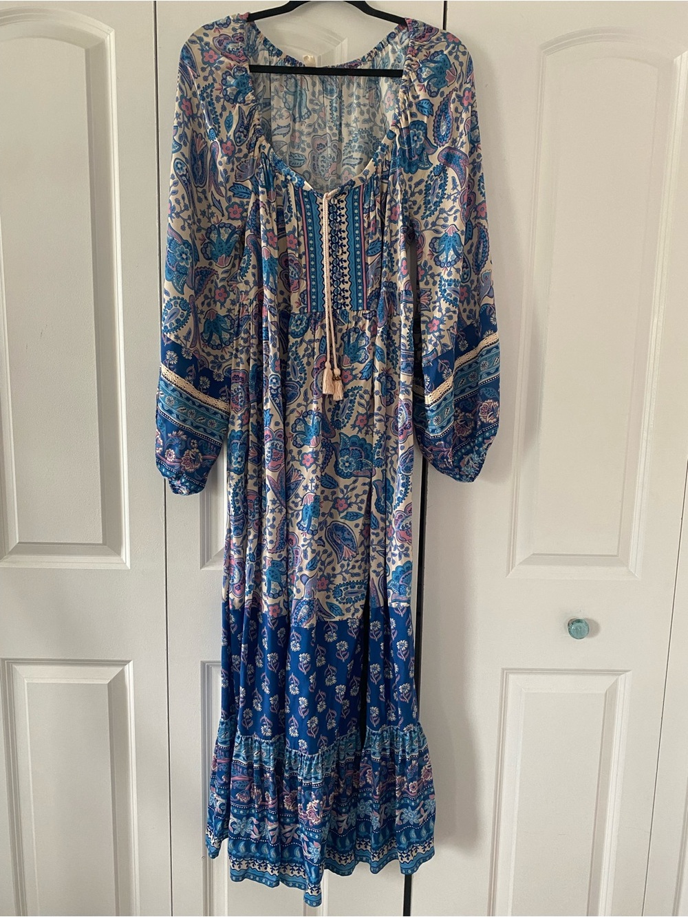 Spell Marmont Gown in Lapis - Picture 3 of 9
